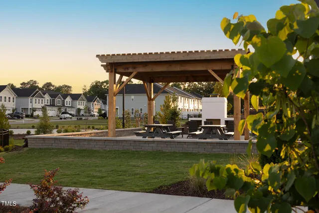 a view of outdoor space with seating