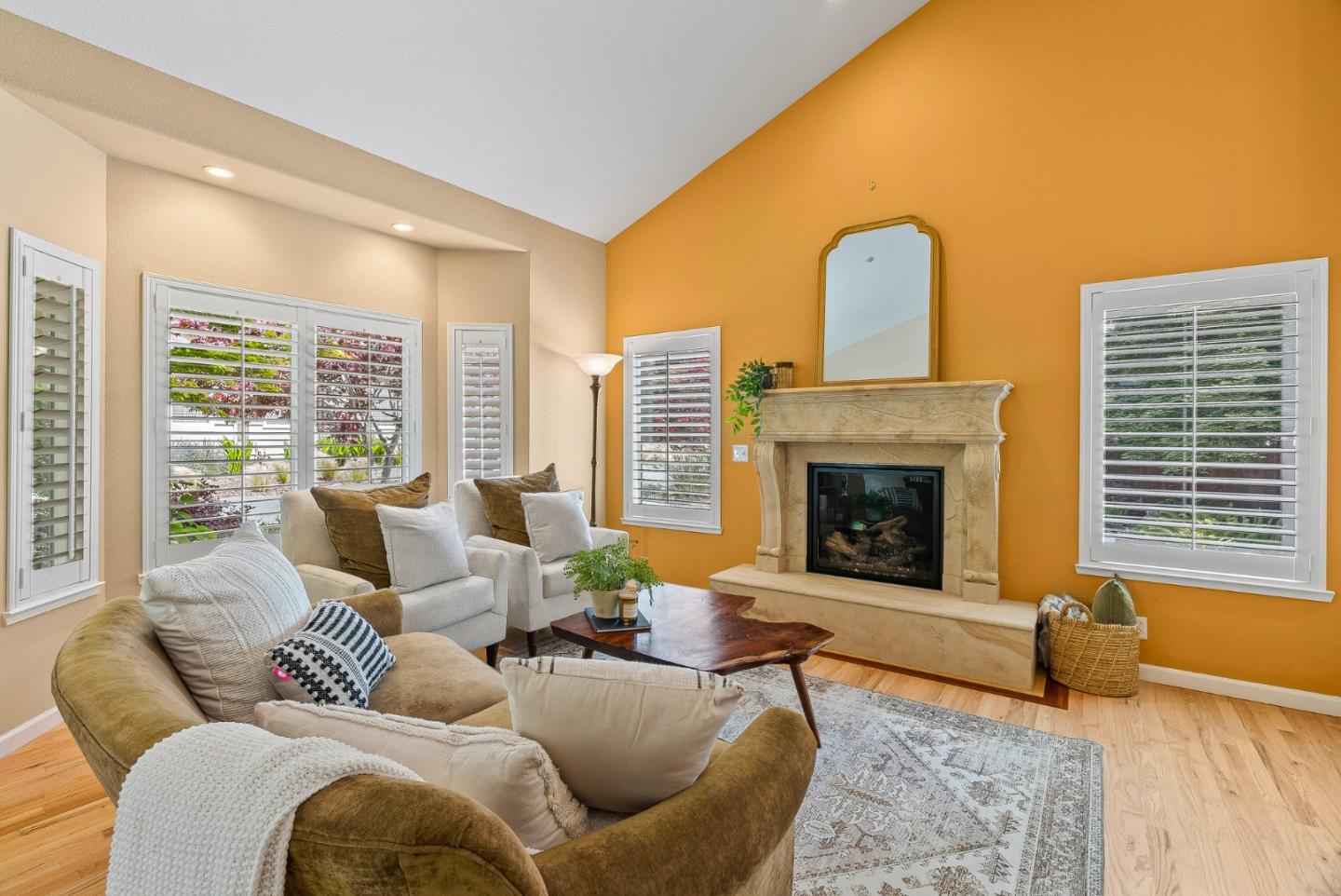 125 Chase Lane Aptos, CA 95003 - Photo 3 of 34 a living room with furniture and a fireplace