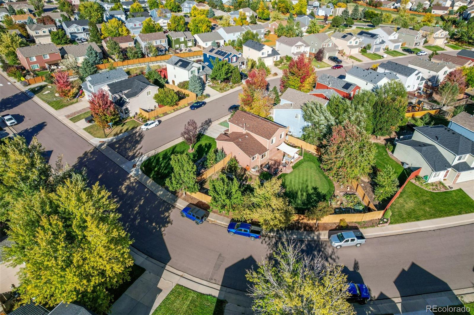 4864 Parsons Way Castle Rock, CO 80104 - Photo 46 of 50 an aerial view of a house