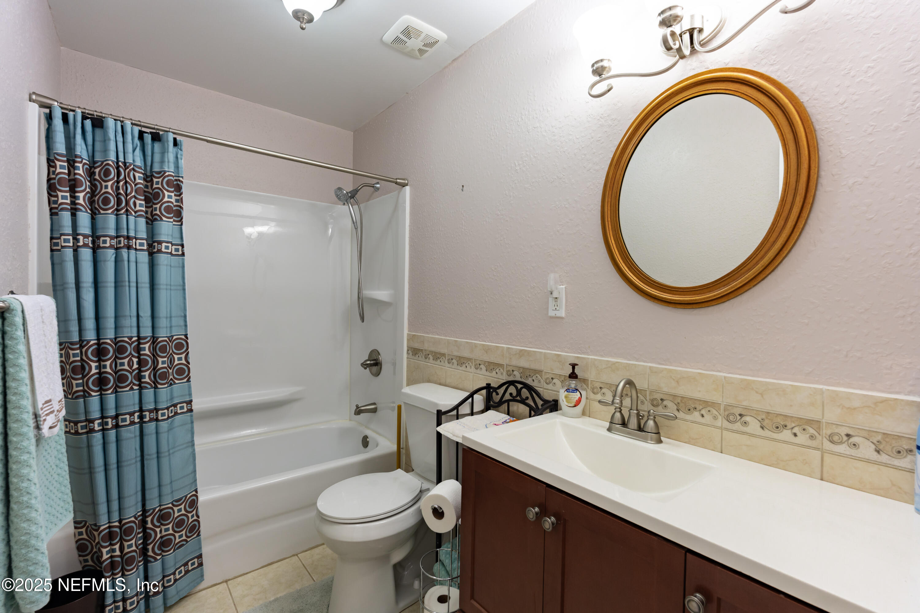 8048 County Line Road Melrose, FL 32666 - Photo 24 of 40 a bathroom with a sink a toilet and shower