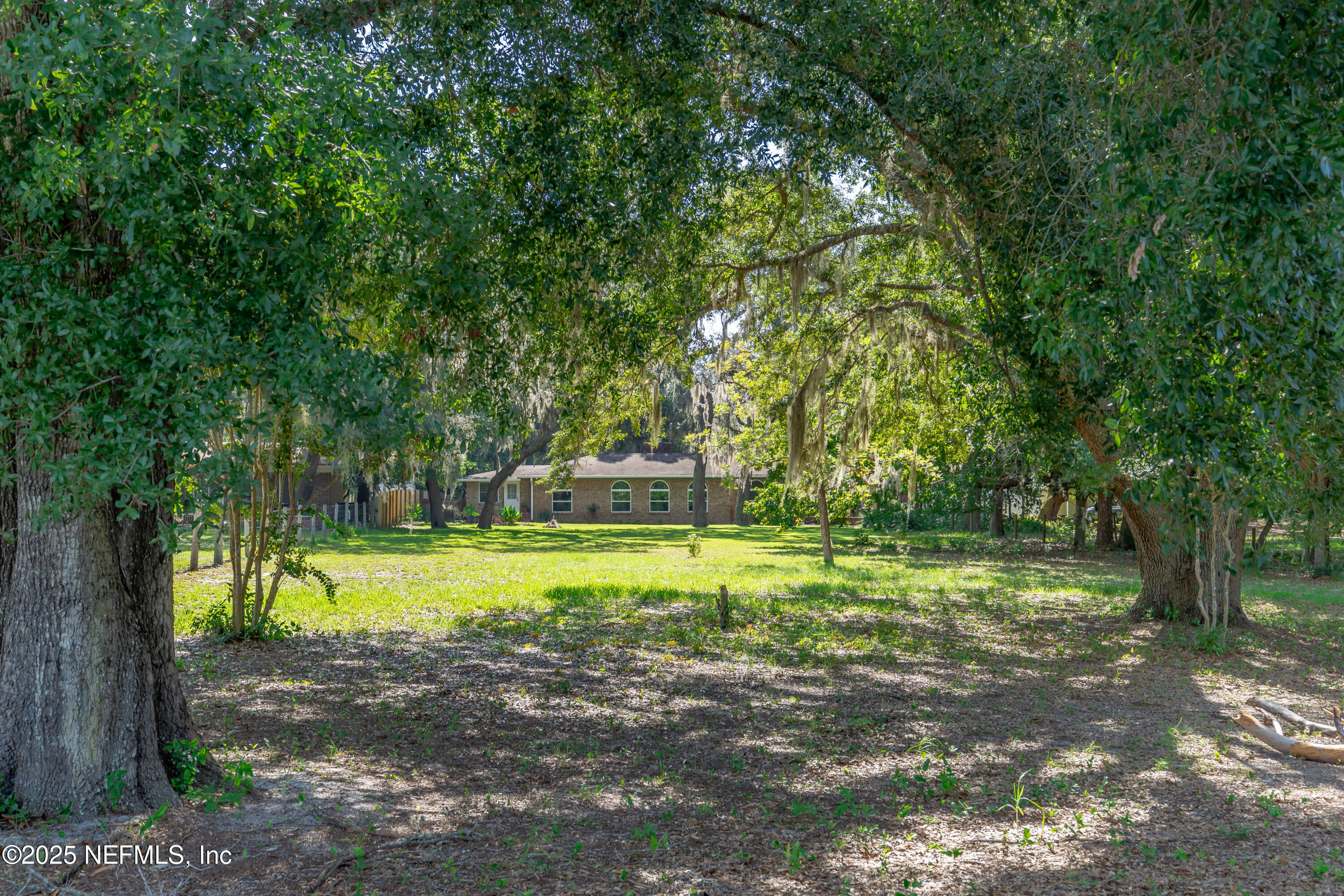 8048 County Line Road Melrose, FL 32666 - Photo 34 of 40 a view of a big yard with large trees and a small yard