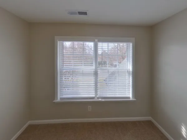 a view of a small space with a window