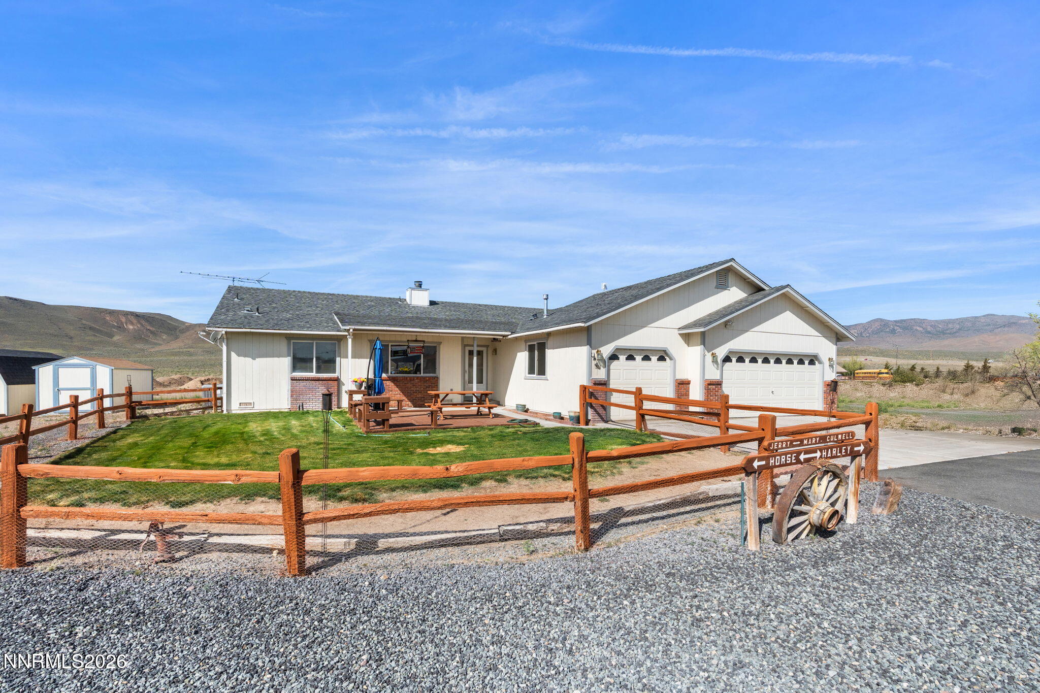 219 David Avenue Stagecoach, NV 89429 - Photo 1 of 40 a view of a house with backyard and a tree