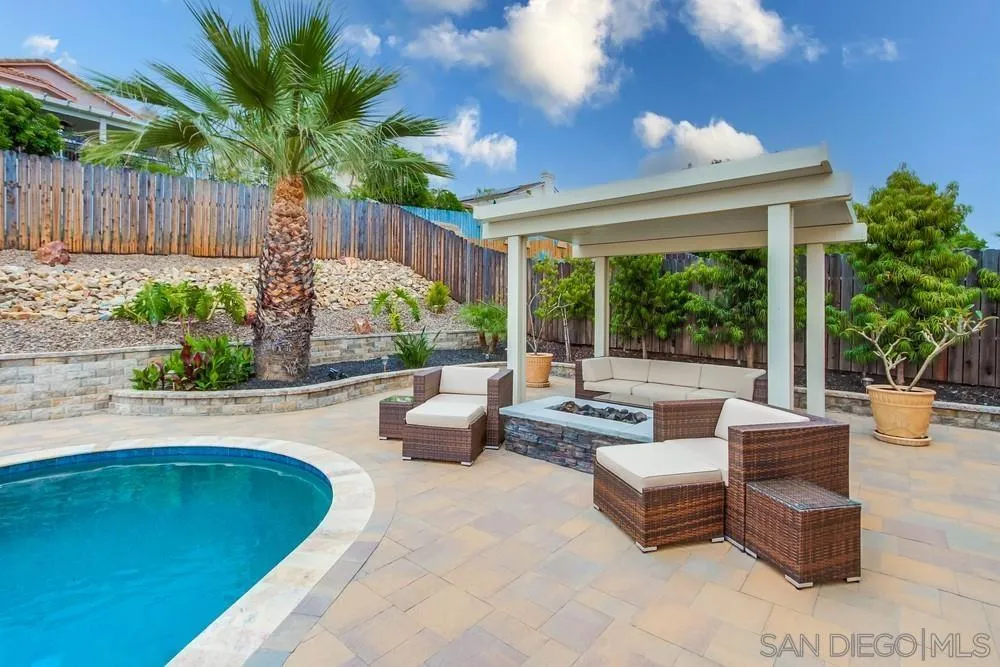14230 Match Point Drive Poway, CA 92064 - Photo 65 of 70 a swimming pool with outdoor seating and yard