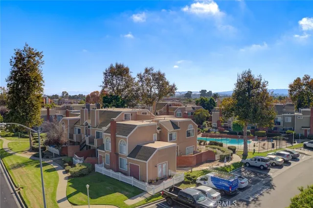 an aerial view of a city