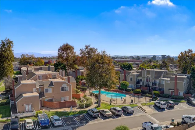 an aerial view of a city