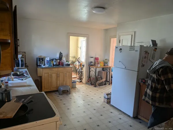 a view of a hallway with entryway