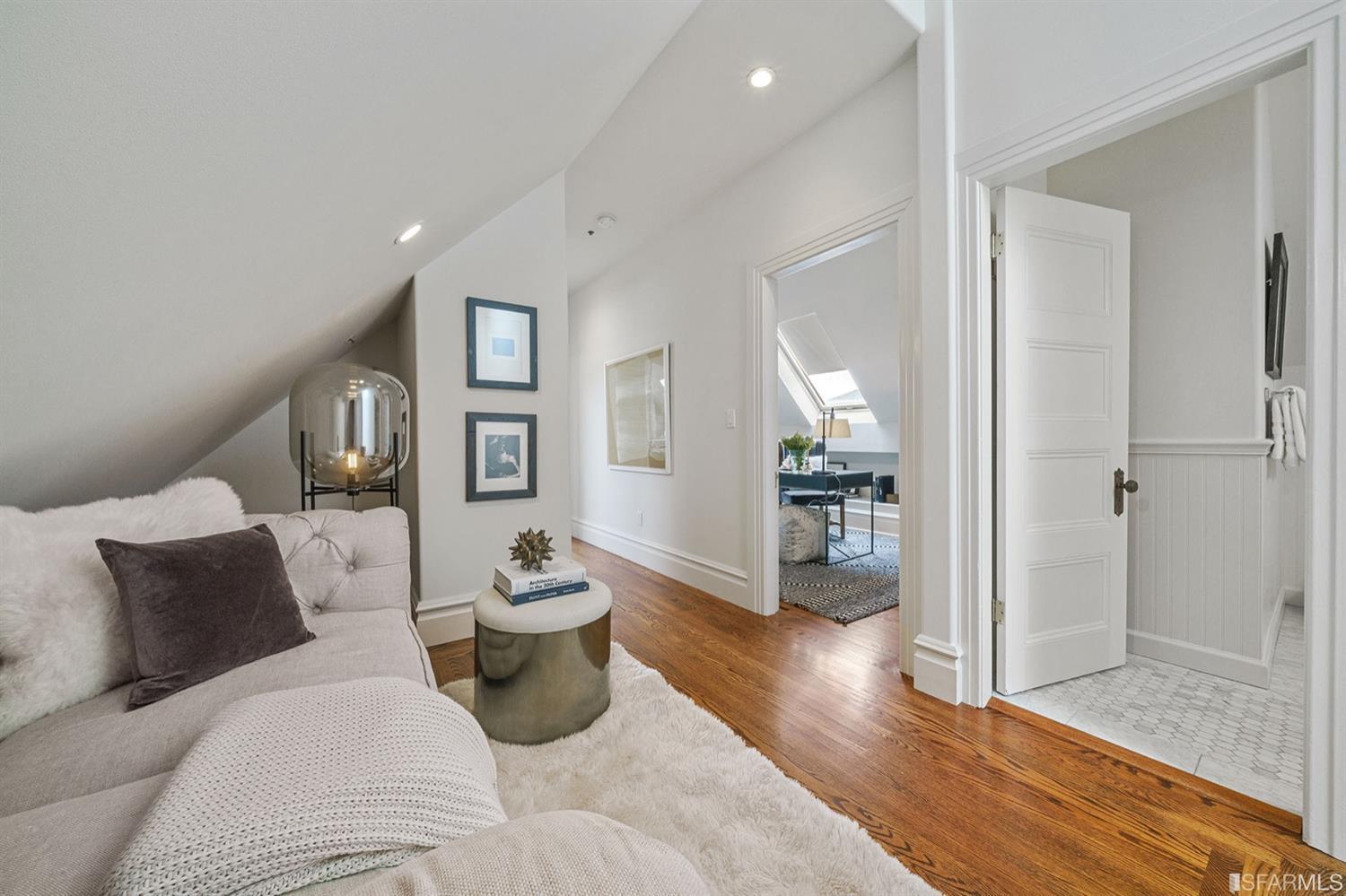 617 Broderick Street, Unit B San Francisco, CA 94117 - Photo 14 of 36 a living room with furniture and wooden floor