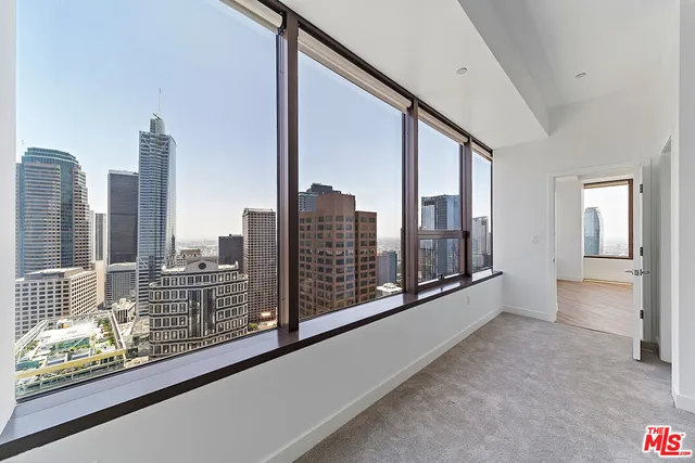 a view of a city from a balcony