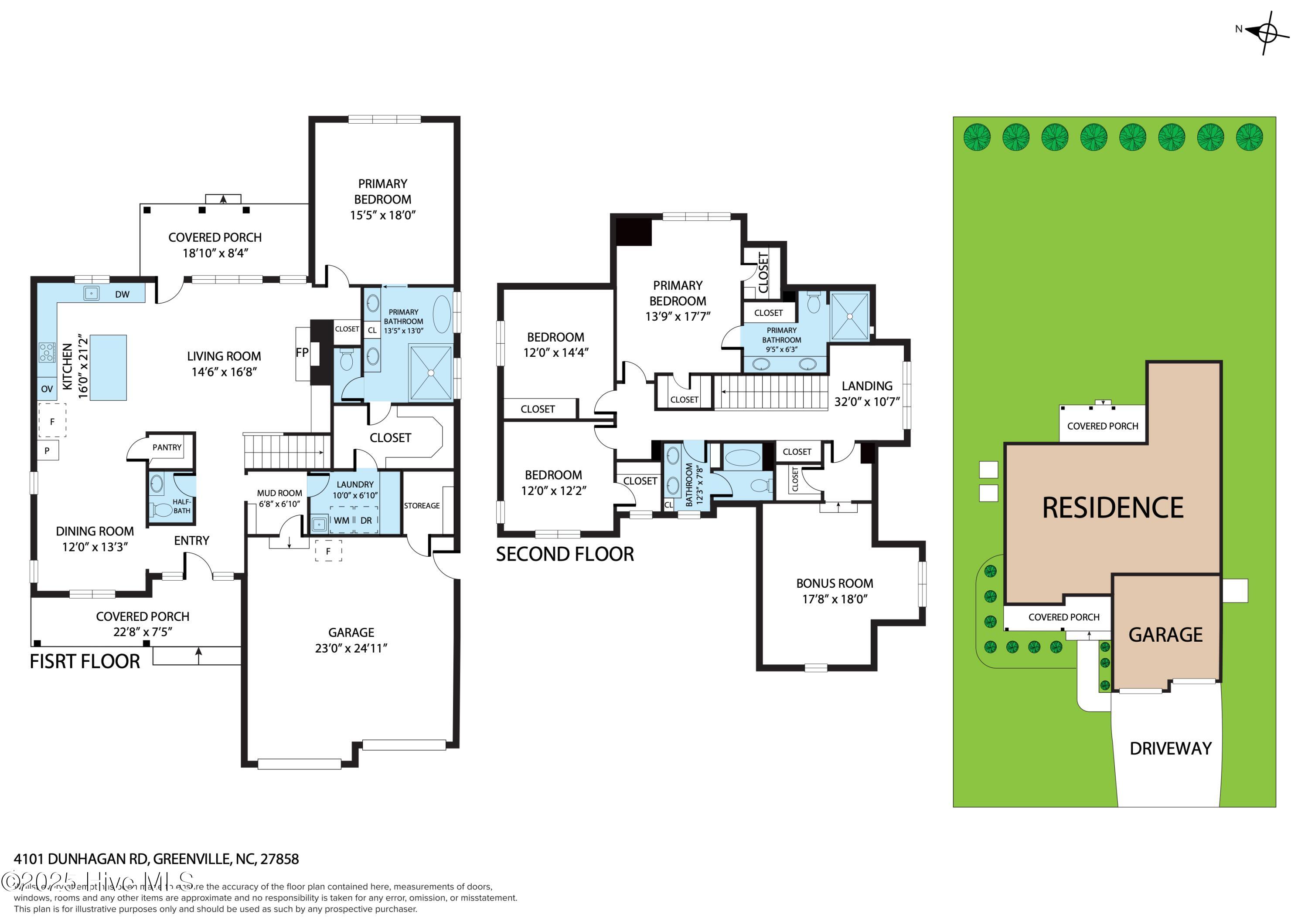 4101 Dunhagan Road Greenville, NC 27858 - Photo 52 of 52 Floor Plan & Site Map