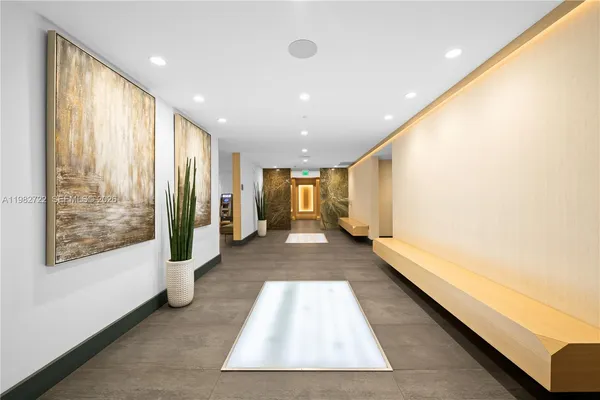 a view of hallway with stairs