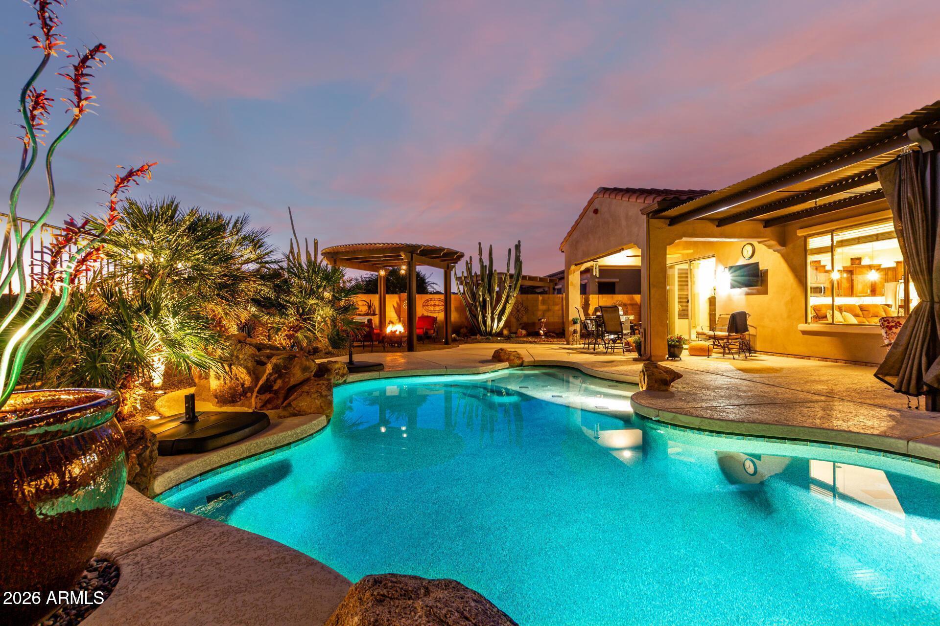 17869 West Verdin Road Goodyear, AZ 85338 - Photo 28 of 39 swimming pool view with a outdoor seating