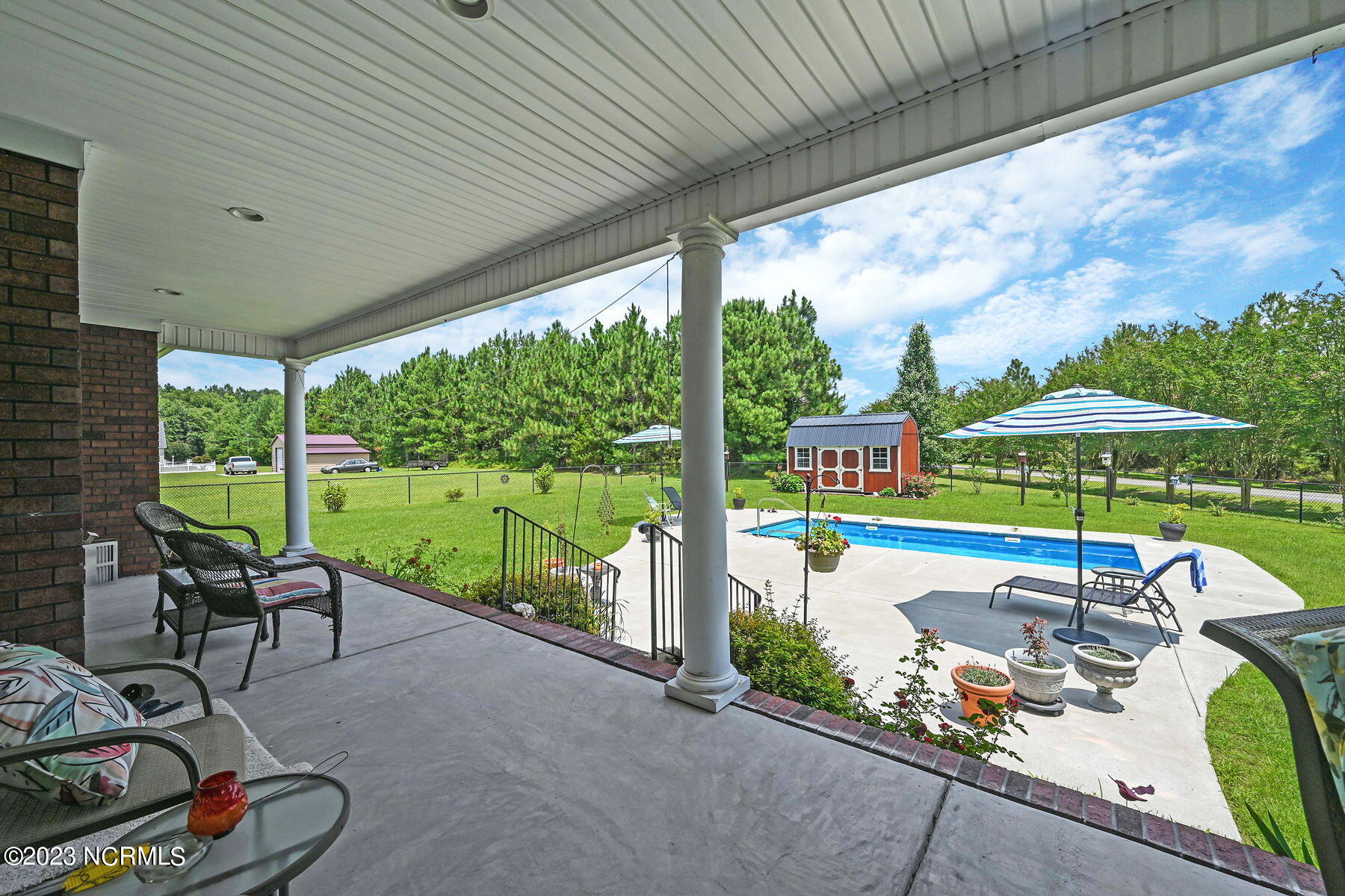 3021 Alton Phillips Road Kinston, NC 28504 - Photo 51 of 70 Rear Covered Porch View 3
