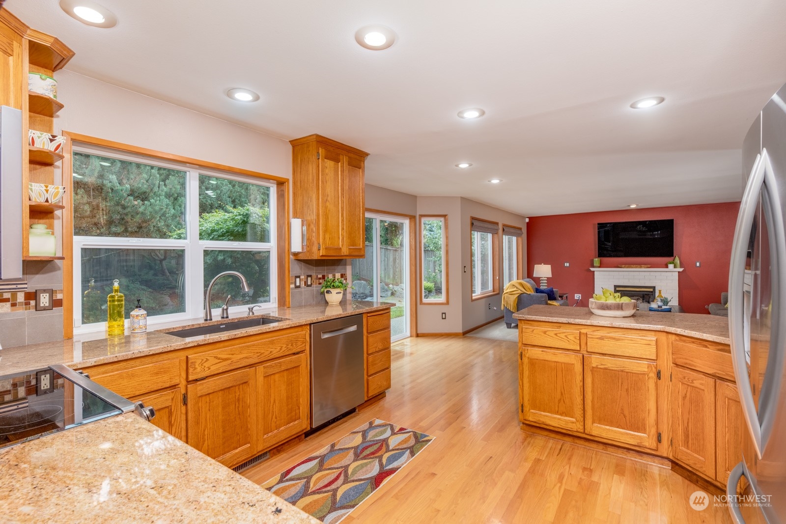 2415 Viewcrest Avenue Everett, WA 98203 - Photo 20 of 37 a large kitchen with stainless steel appliances a large window in it