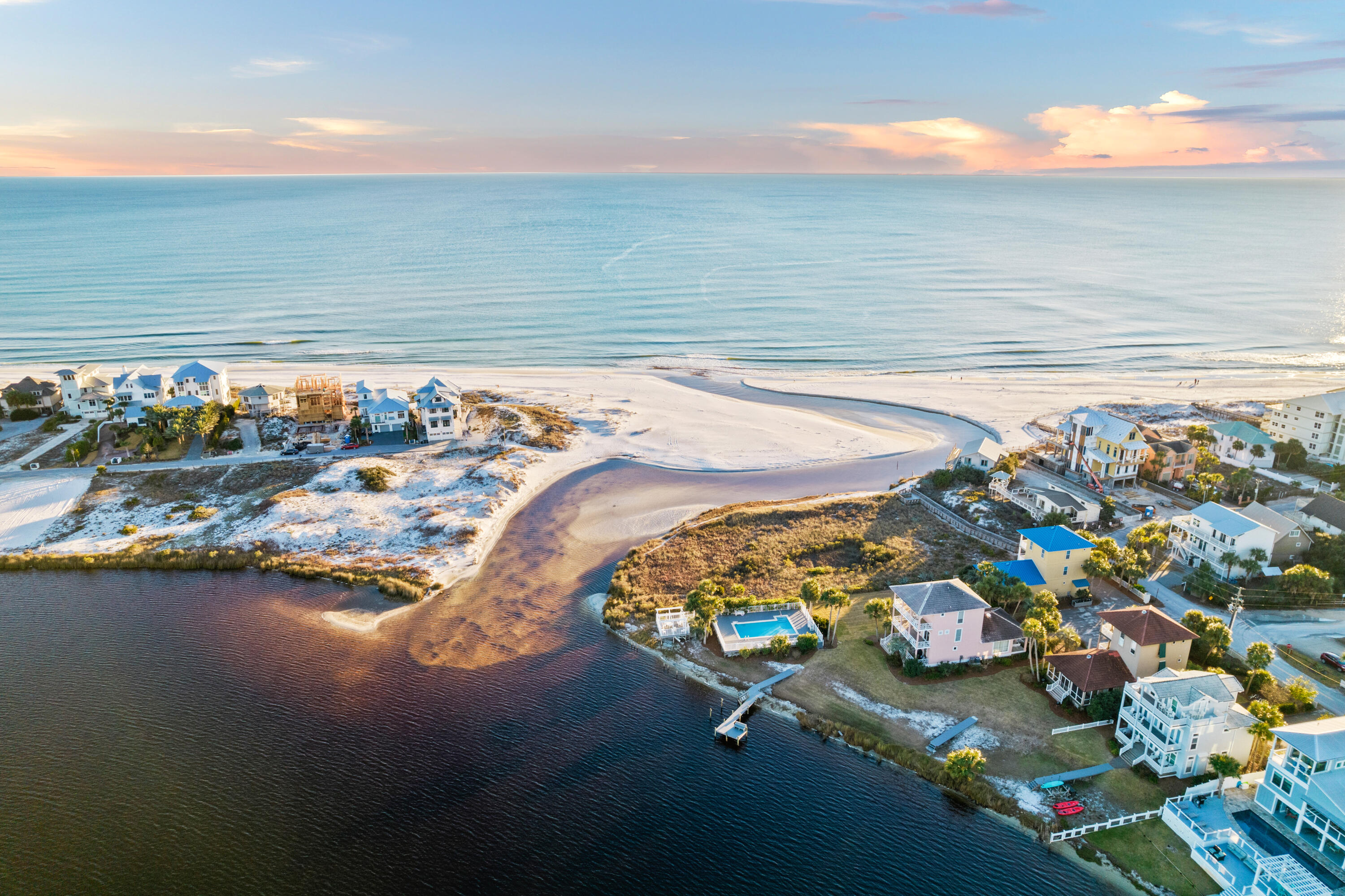 a view of a water with an ocean beach