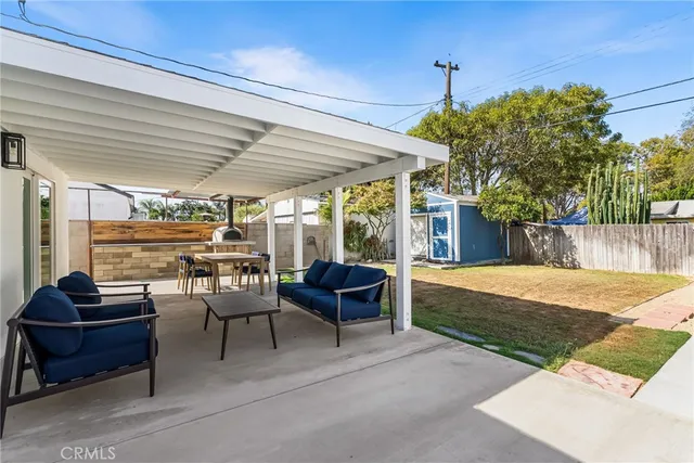 a outdoor space with patio lots of furniture