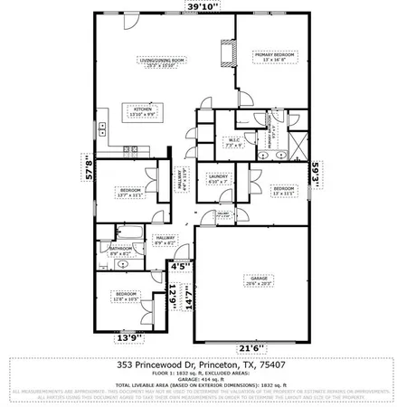 $2,100 | 353 Princewood Drive, Princeton, TX 75407