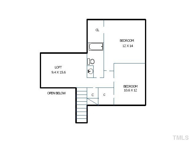 411 Hanson Road Durham, NC 27713 - Photo 16 of 16 2nd Floor Plan