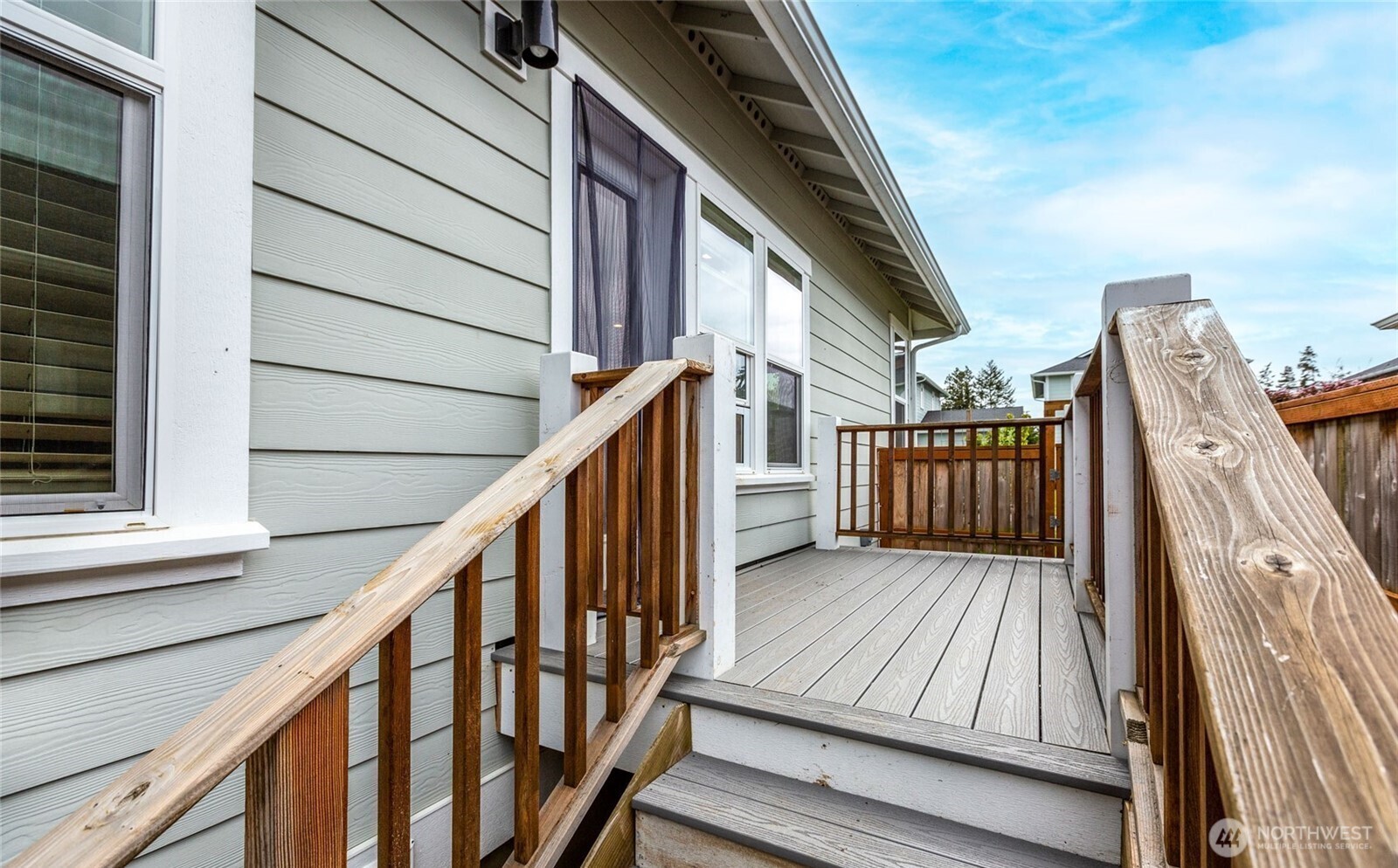65 Gerard Lane Friday Harbor, WA 98250 - Photo 17 of 21 a view of wooden balcony with two couches and wooden floor