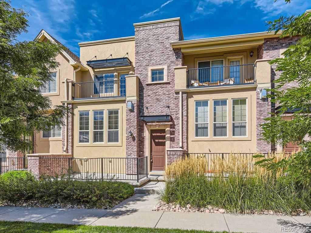 front view of a brick house