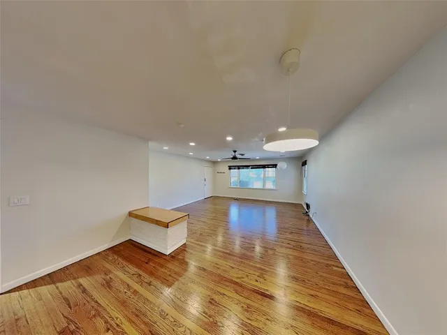 a view of livingroom with wooden floor