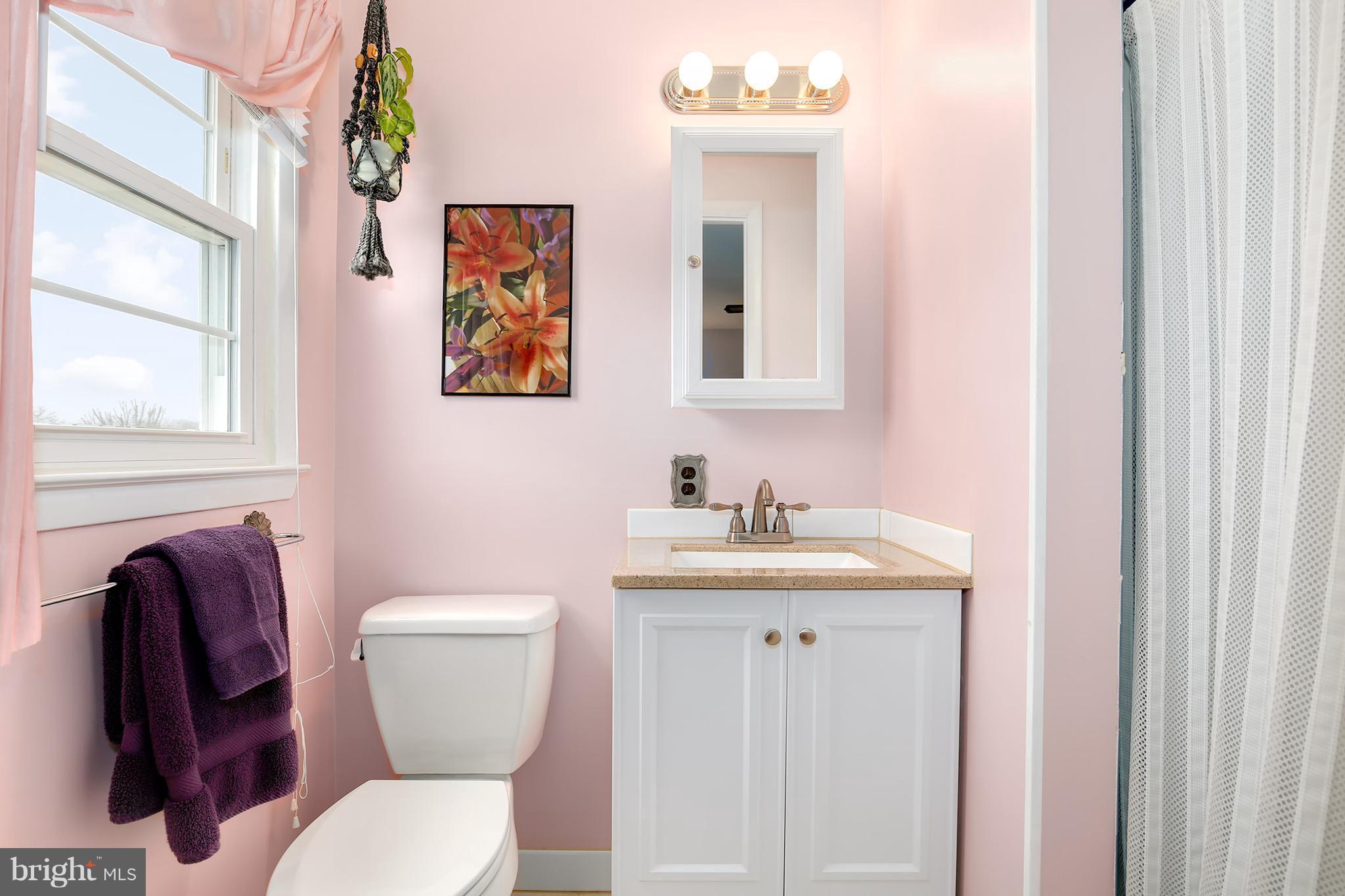 9007 Kilbride Road Baltimore, MD 21236 - Photo 17 of 30 a bathroom with a toilet a sink and a window