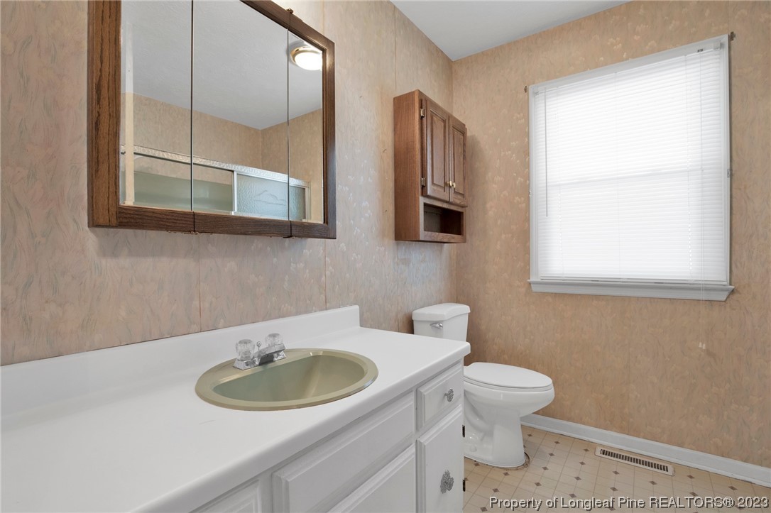 325 McIntosh Road Carthage, NC 28327 - Photo 13 of 30 a bathroom with a sink a toilet and mirror