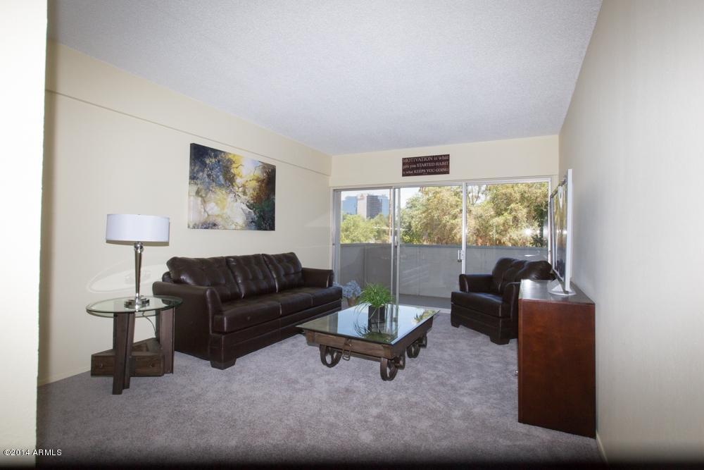 353 East Thomas Road, Unit 204 Phoenix, AZ 85012 - Photo 3 of 10 Living Room with great view!