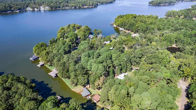 a view of a lake with outdoor space