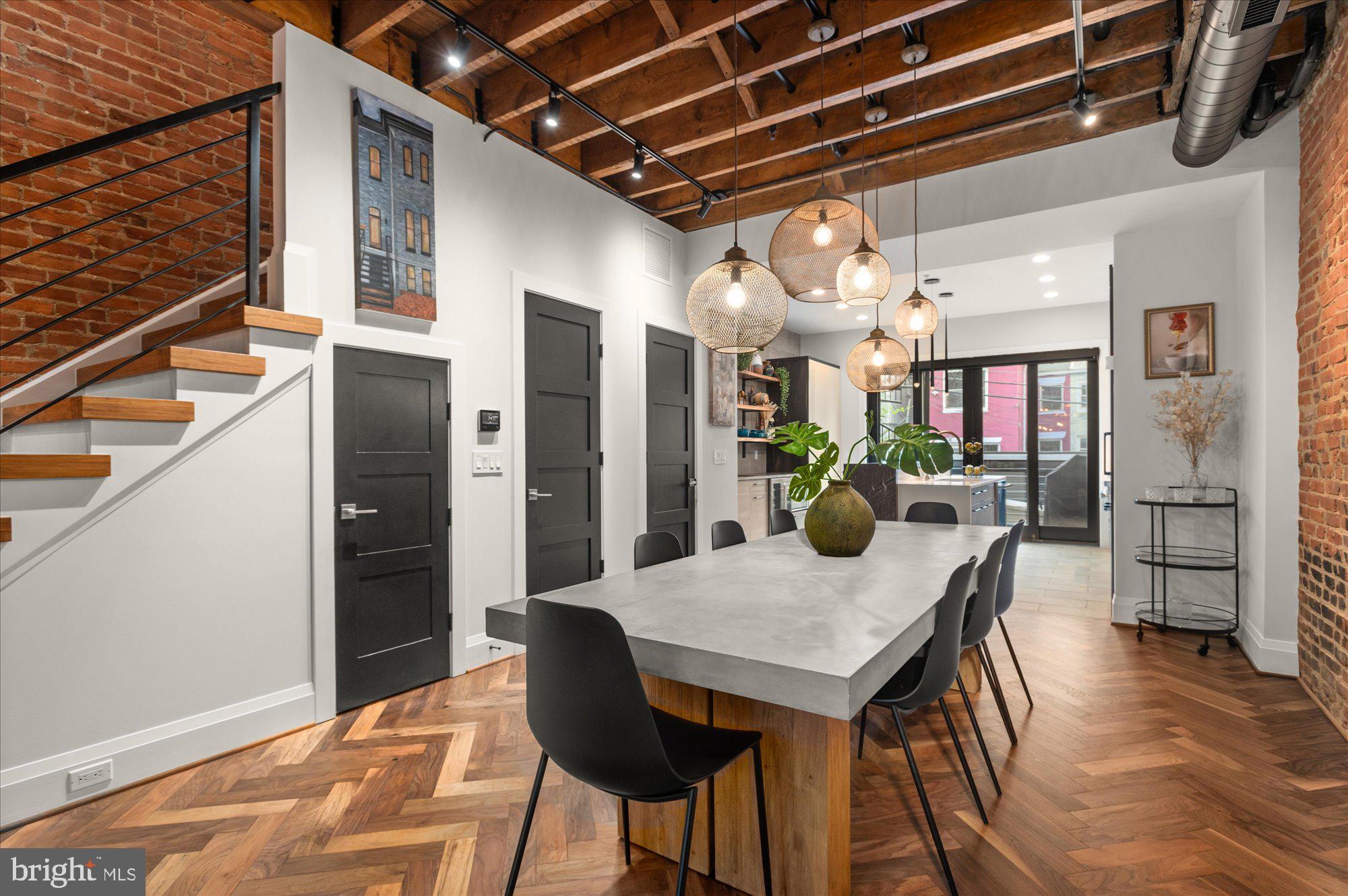 1416 Swann Street Northwest Washington, DC 20009 - Photo 13 of 52 Walnut herringbone wood floors