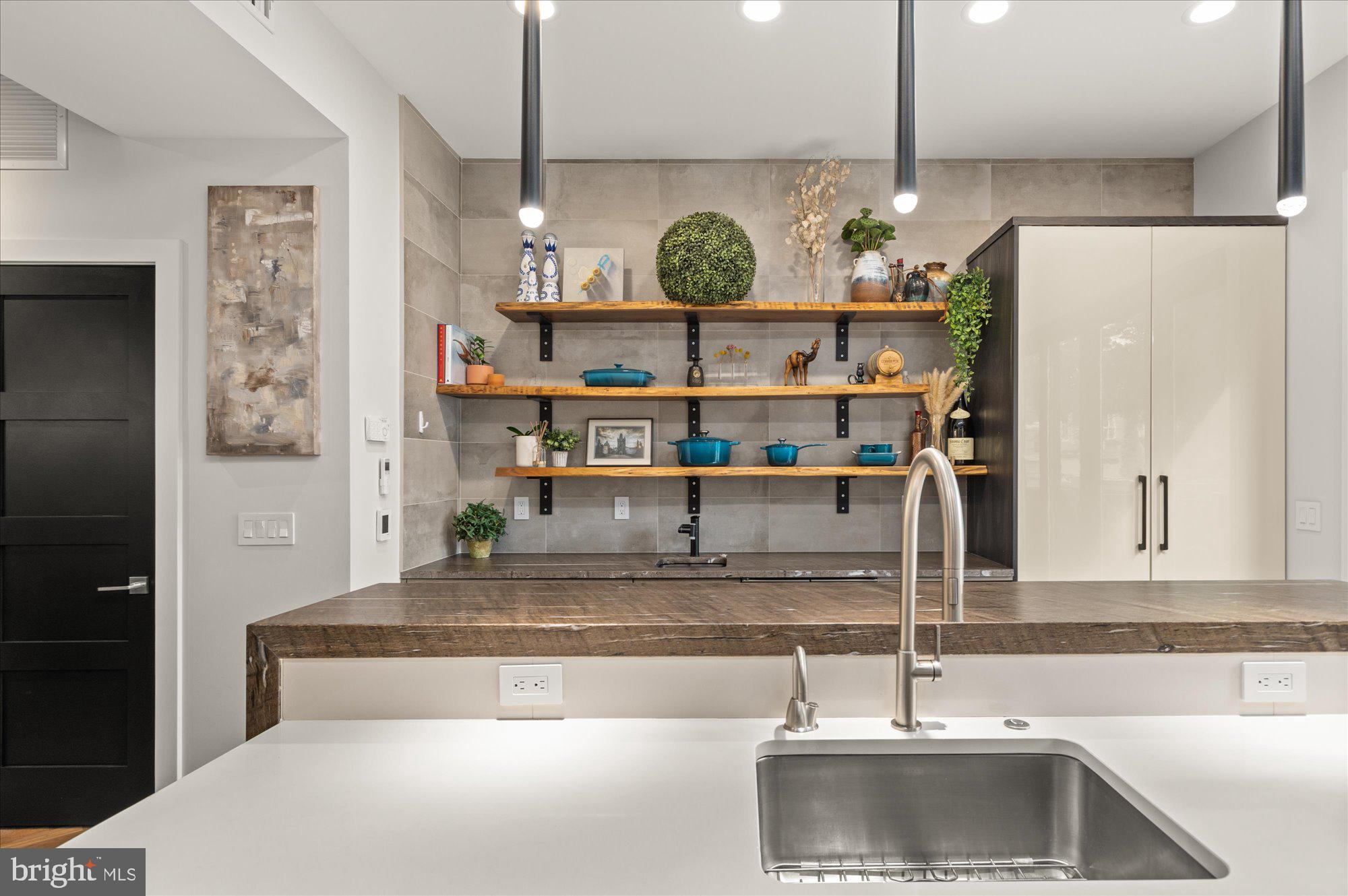 1416 Swann Street Northwest Washington, DC 20009 - Photo 17 of 52 Custom live edge shelving