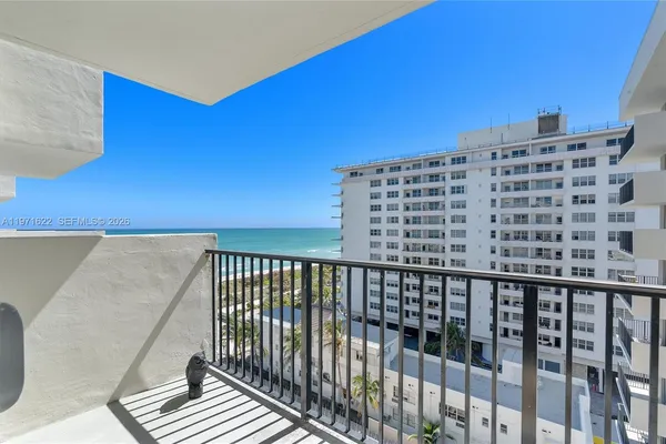 a view of a balcony