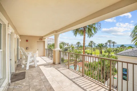 a view of balcony with workspace