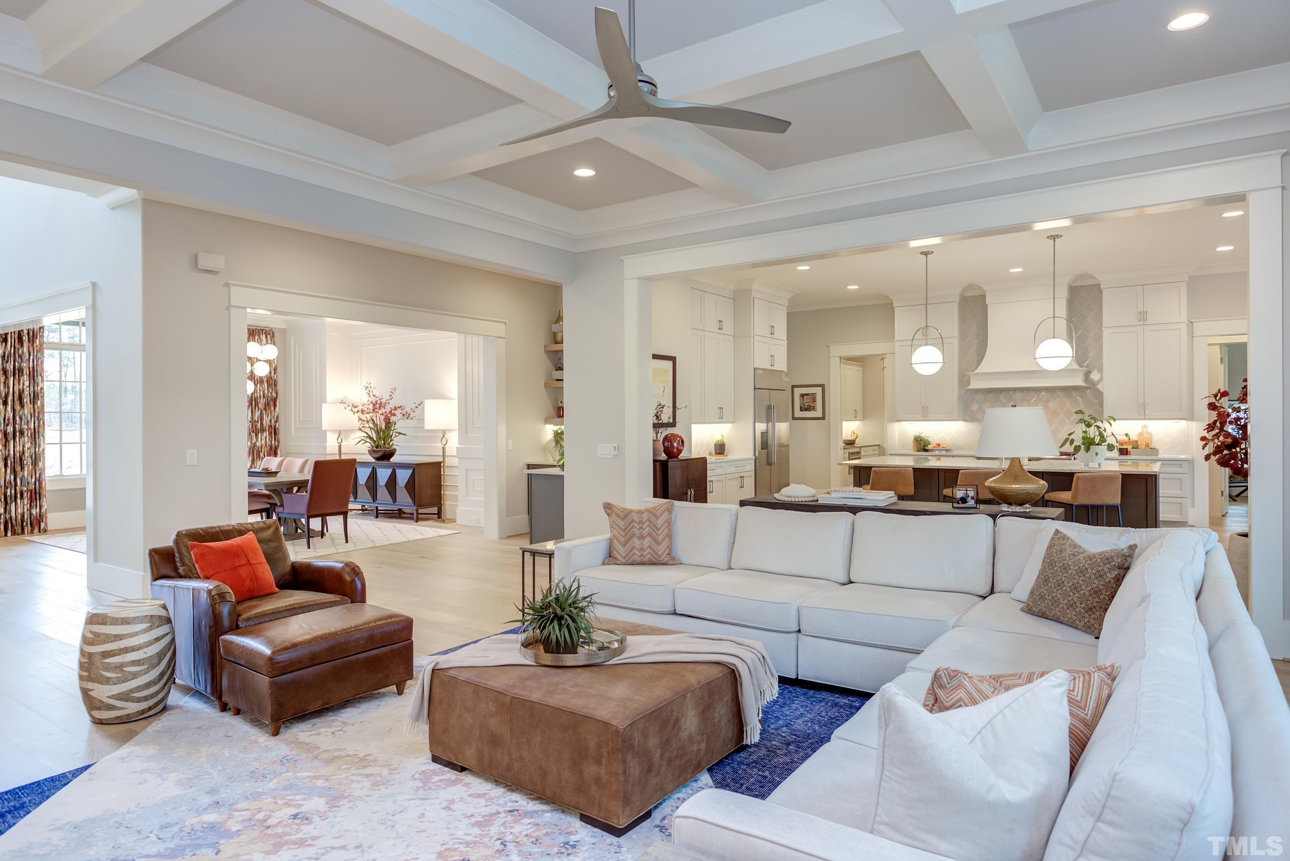 5112 Winding View Lane Raleigh, NC 27615 - Photo 19 of 71 a living room with furniture and view of kitchen
