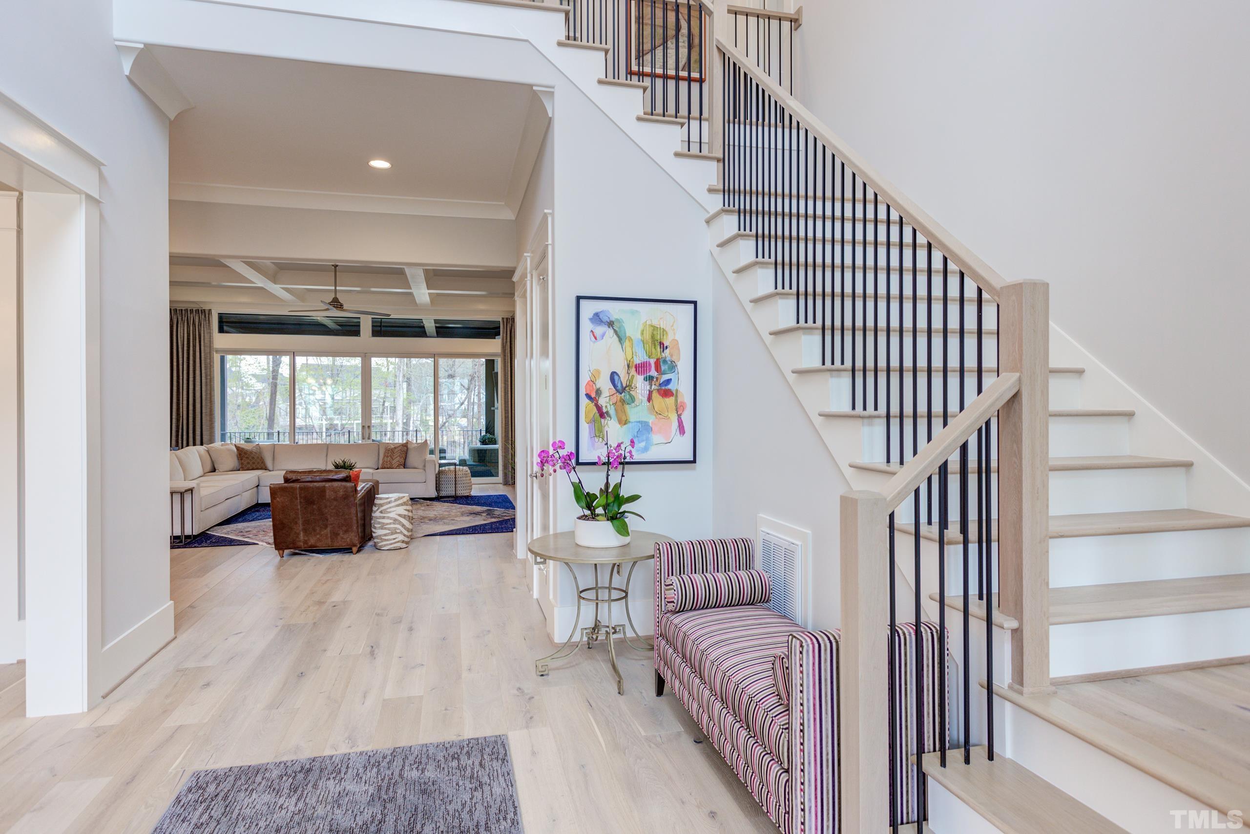 5112 Winding View Lane Raleigh, NC 27615 - Photo 4 of 71 a living room with furniture and stairs