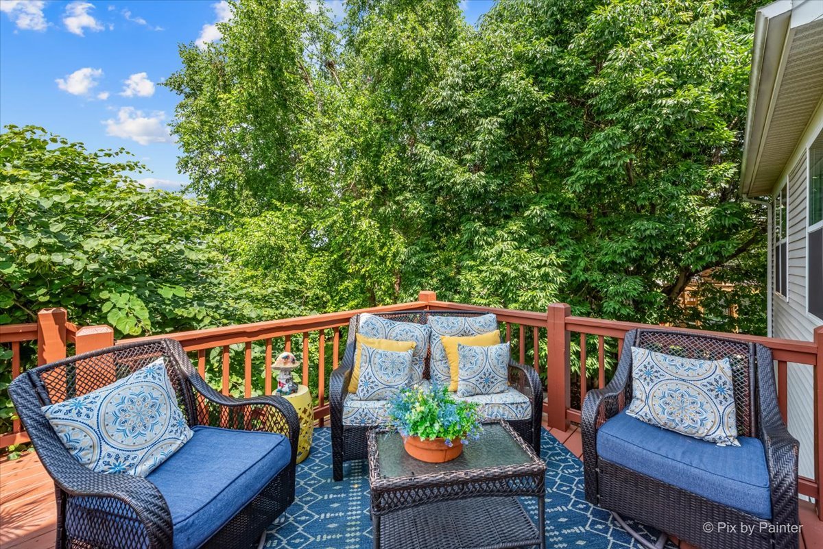237 Foxford Drive Cary, IL 60013 - Photo 55 of 66 a view of sitting area with furniture and wooden deck