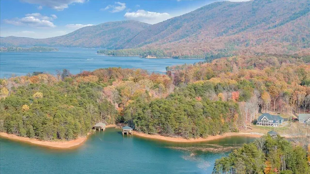 a view of a lake with outdoor space