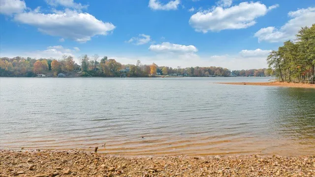 a view of lake and mountain