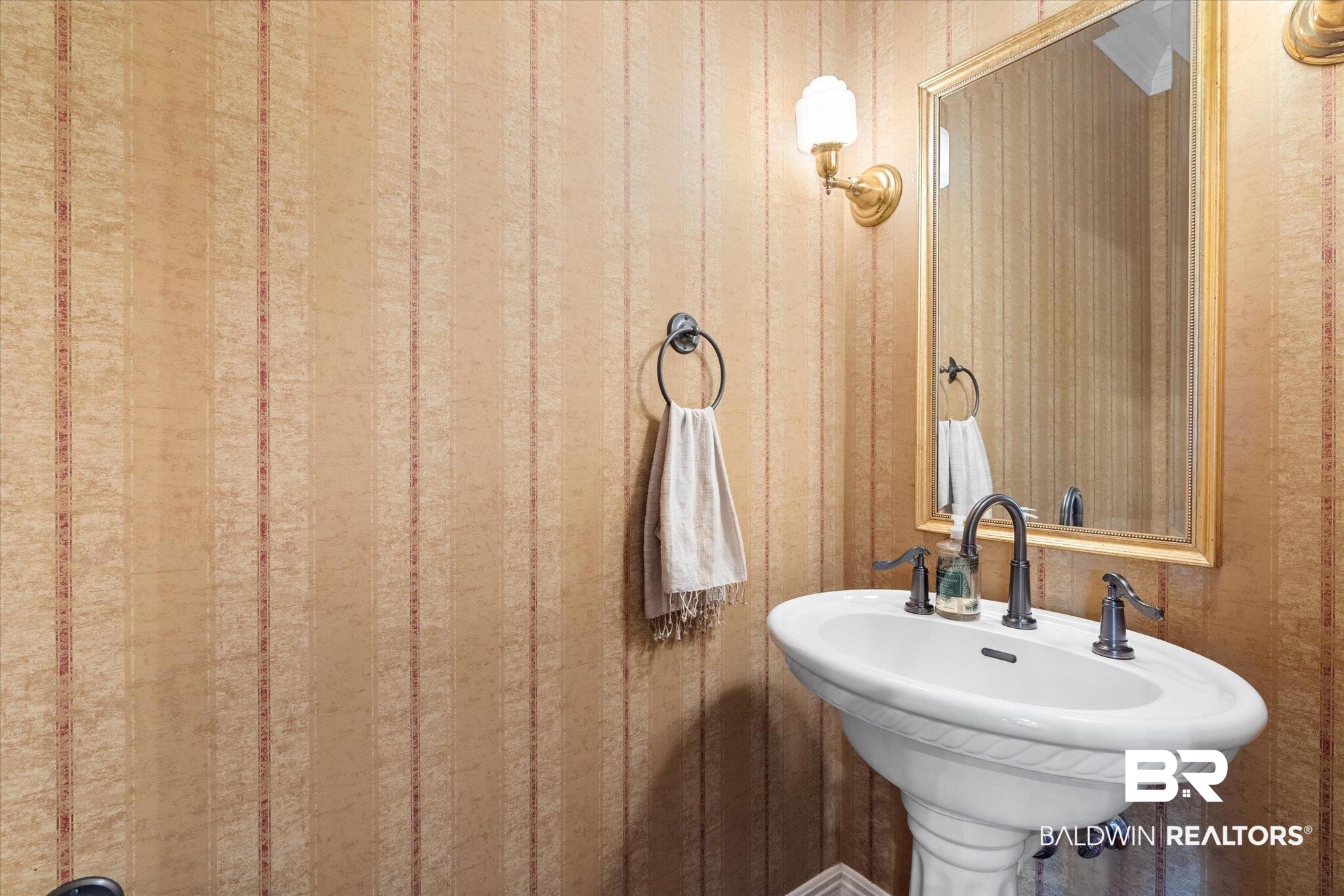 5231 Dawes Road Grand Bay, AL 36541 - Photo 28 of 49 Bathroom featuring wood walls and sink
