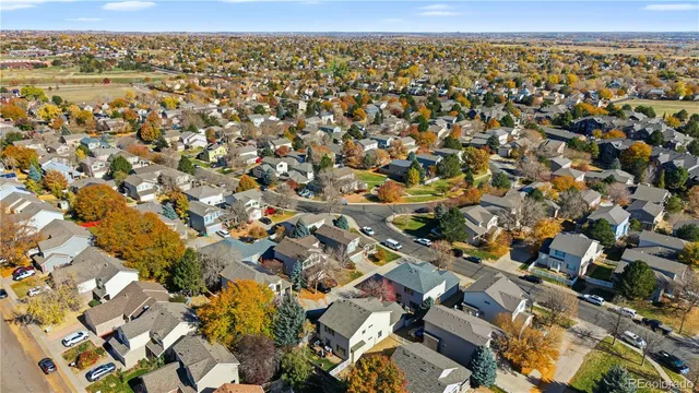 an aerial view of multiple house