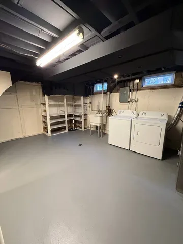 a view of storage and utility room