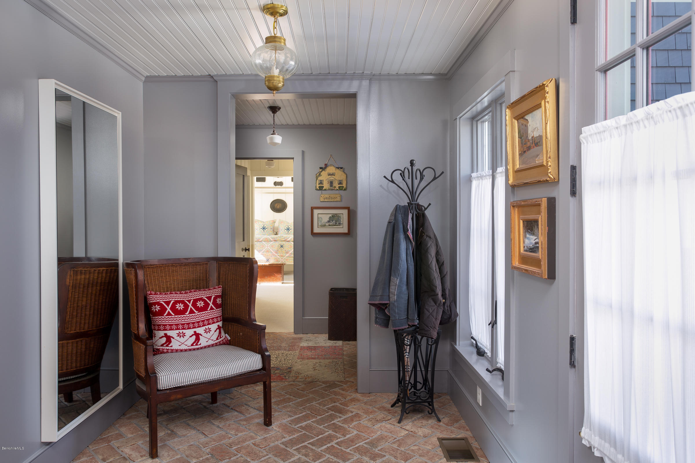 522 Main Road Monterey, MA 01245 - Photo 17 of 33 Foyer with radiant heated brick floor