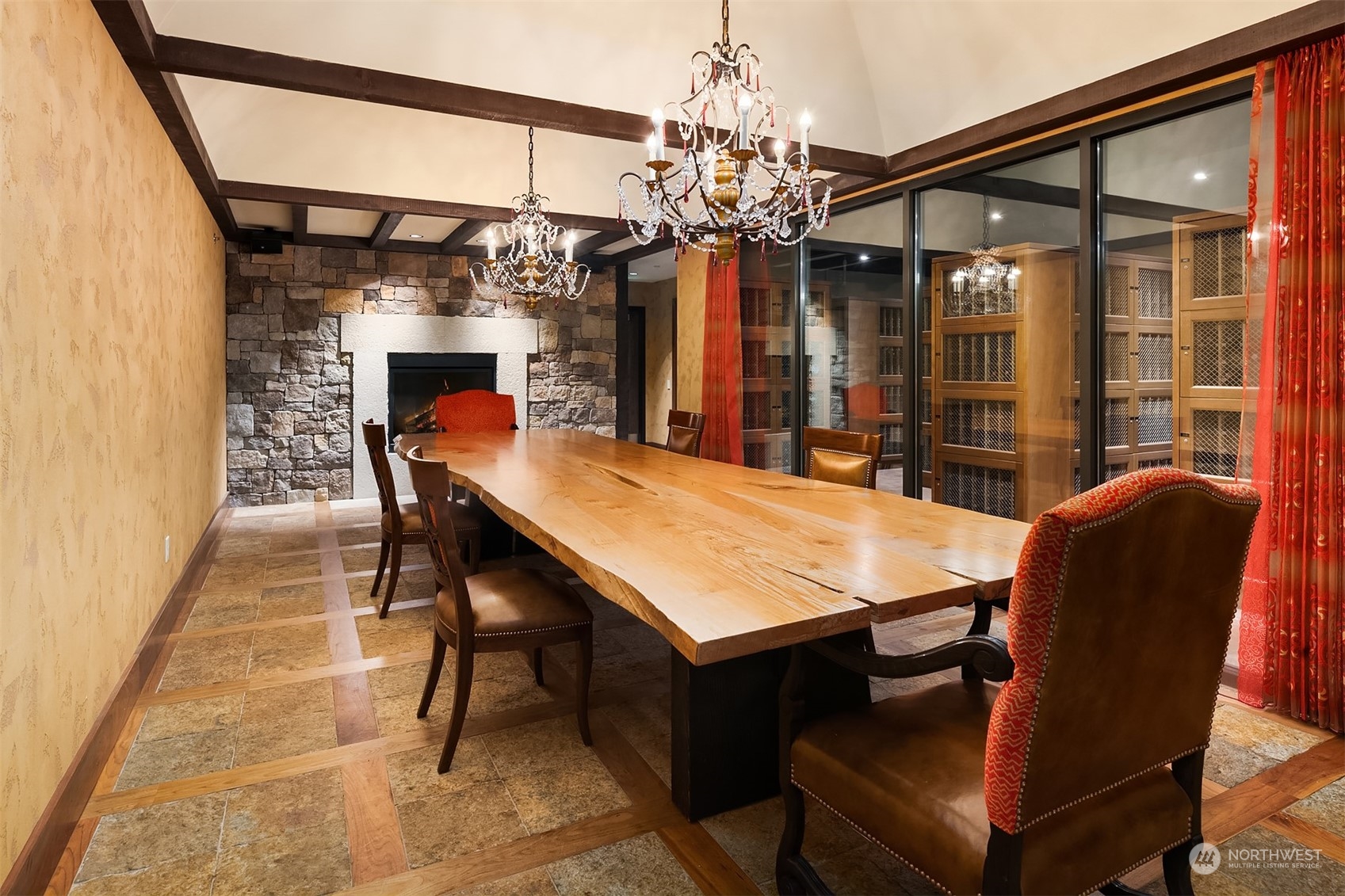 1920 4th Avenue, Unit 2401 Seattle, WA 98101 - Photo 38 of 40 a dining room with furniture a chandelier and window
