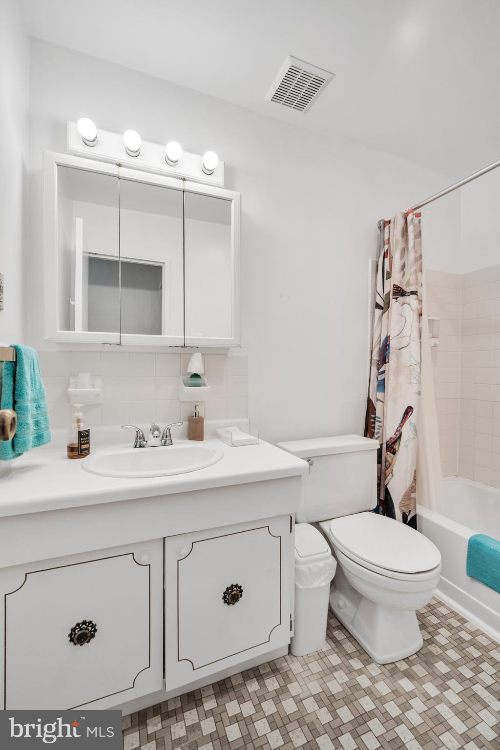 50103 Delaire Landing Road, Unit 50103 Philadelphia, PA 19114 - Photo 18 of 27 a bathroom with a sink a toilet a mirror and shower