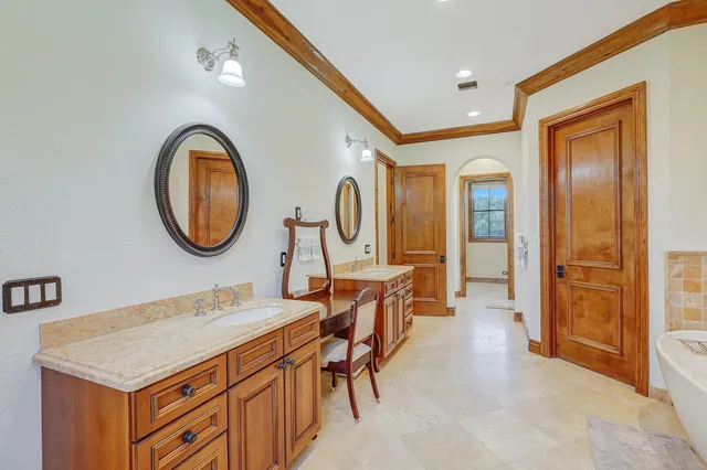 a view of swimming pool from a window