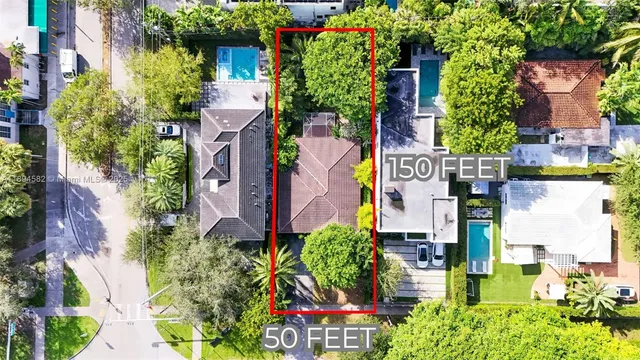 an aerial view of multiple house