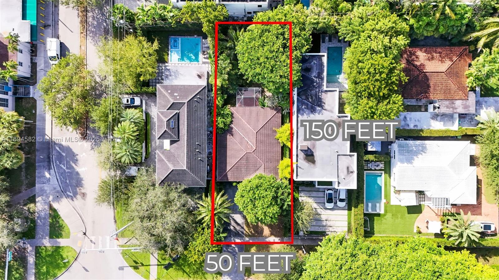 an aerial view of multiple house