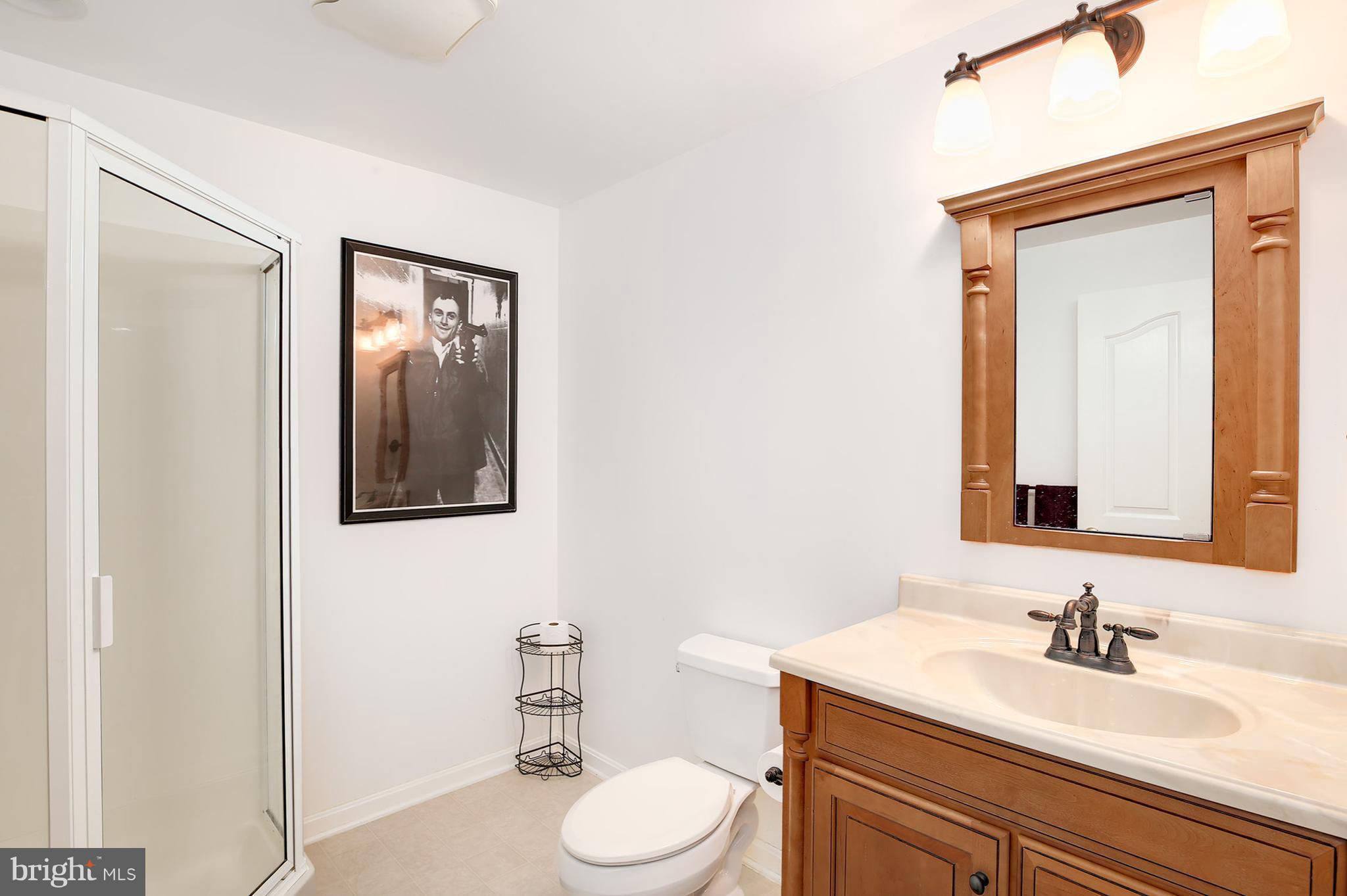 3 Brooks Court Baltimore, MD 21244 - Photo 23 of 30 a bathroom with a toilet a sink and mirror