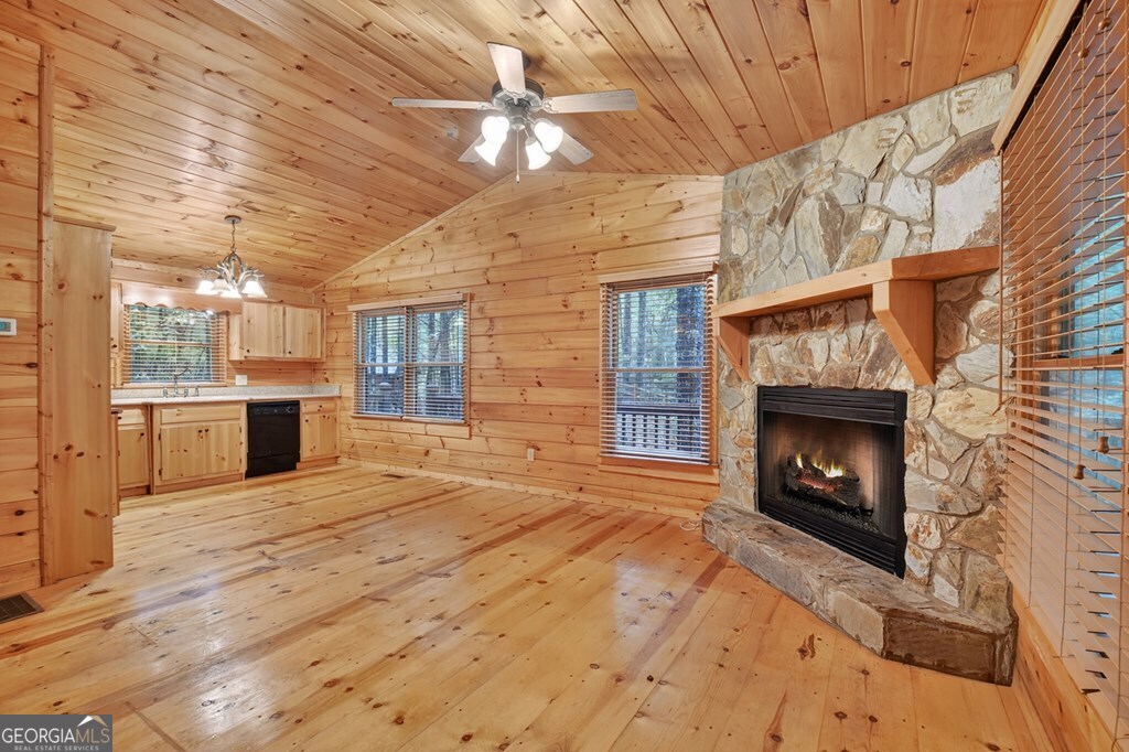 63 Posey Road Blue Ridge, GA 30513 - Photo 12 of 21 a view of a livingroom with a fireplace