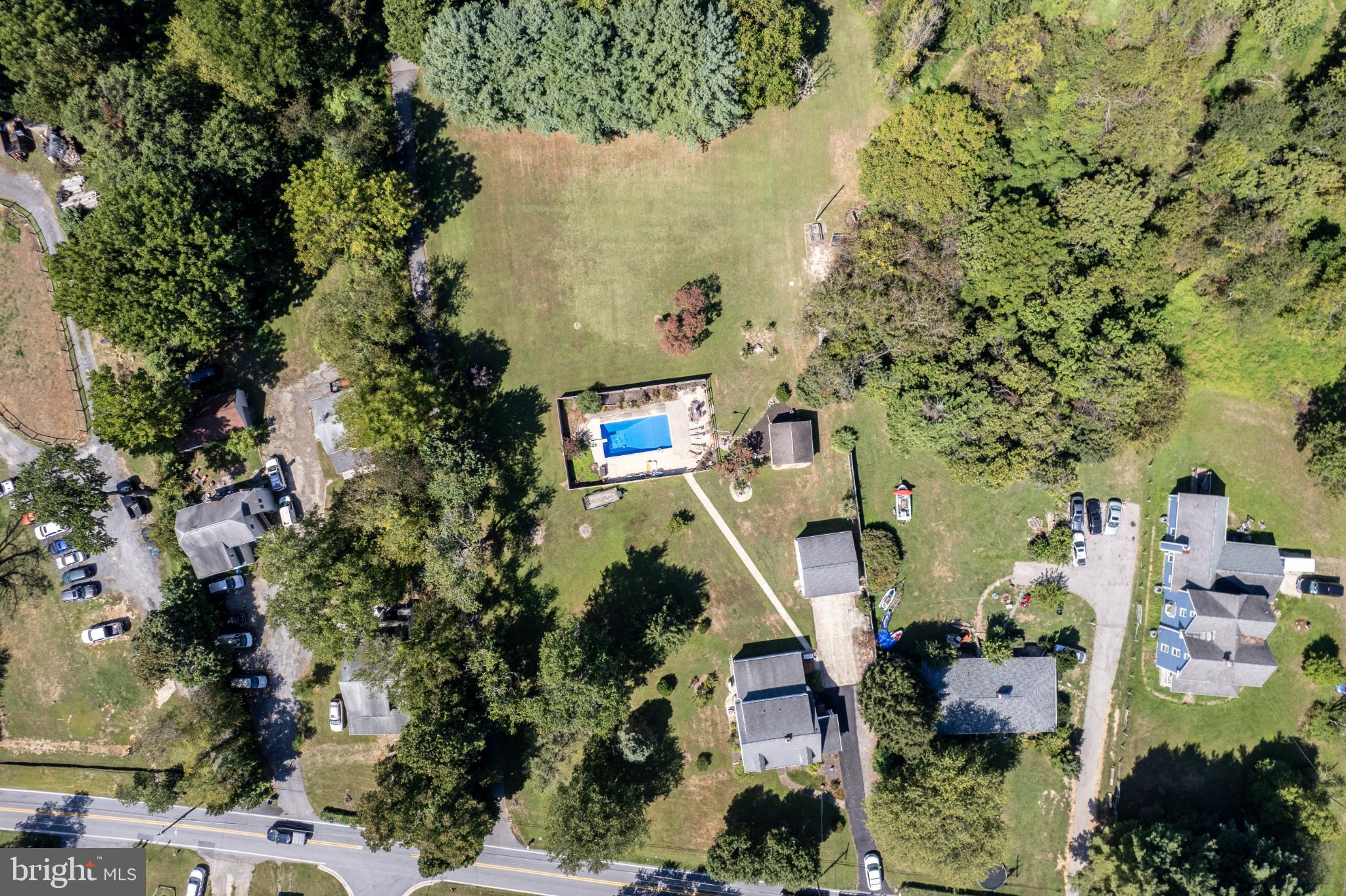 3402 Offutt Road Randallstown, MD 21133 - Photo 47 of 63 an aerial view of residential houses with outdoor space